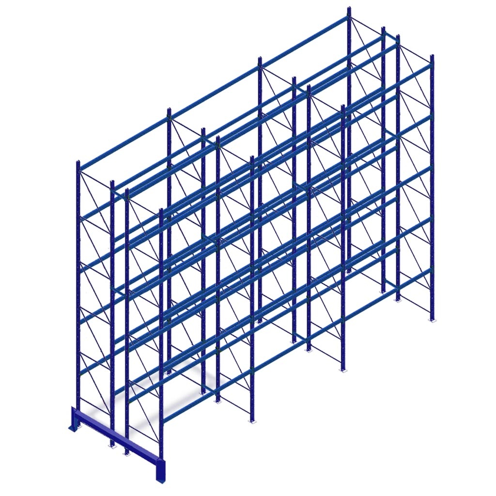 Dubbele voordeelrij gebruikte Hovuma palletstelling 2x 7130x8440x870