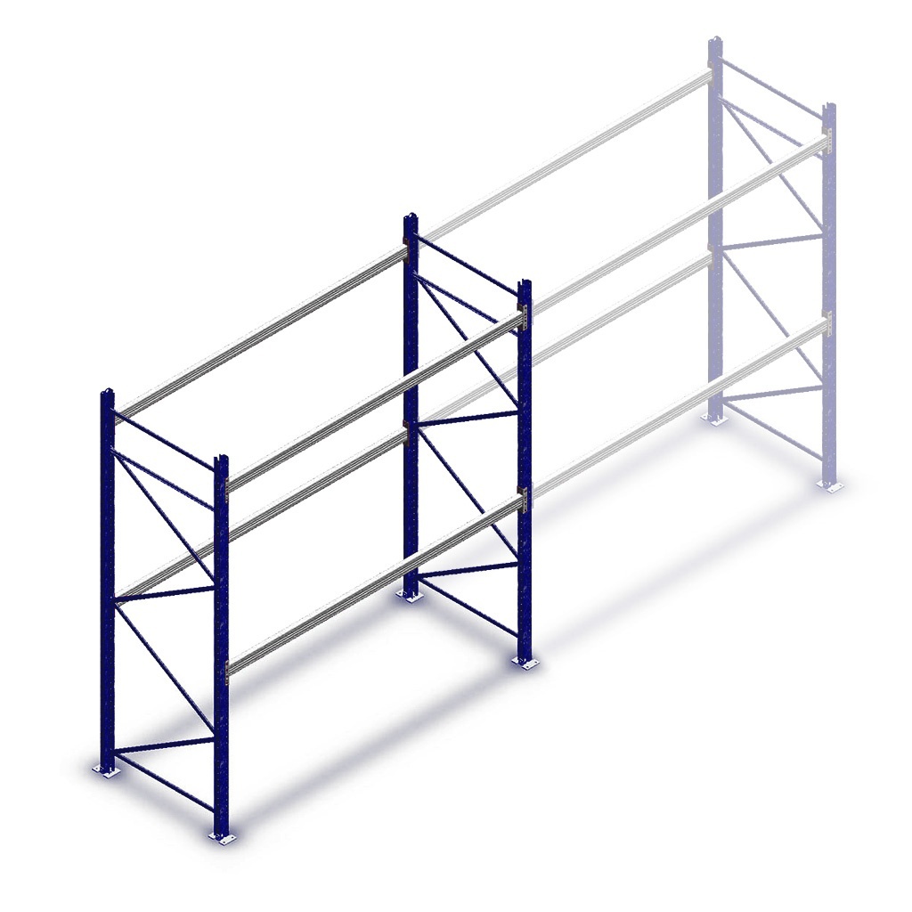 Gebruikte palletstelling Redirack 3000x2900x900 2 niveaus beginsectie