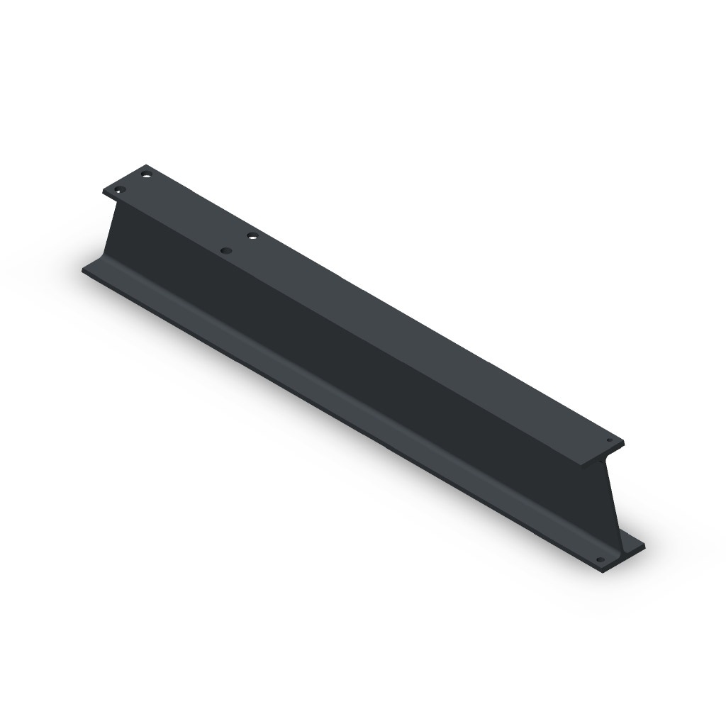 Medium draagarmstelling voet - vloerligger 600 mm enkelzijdig