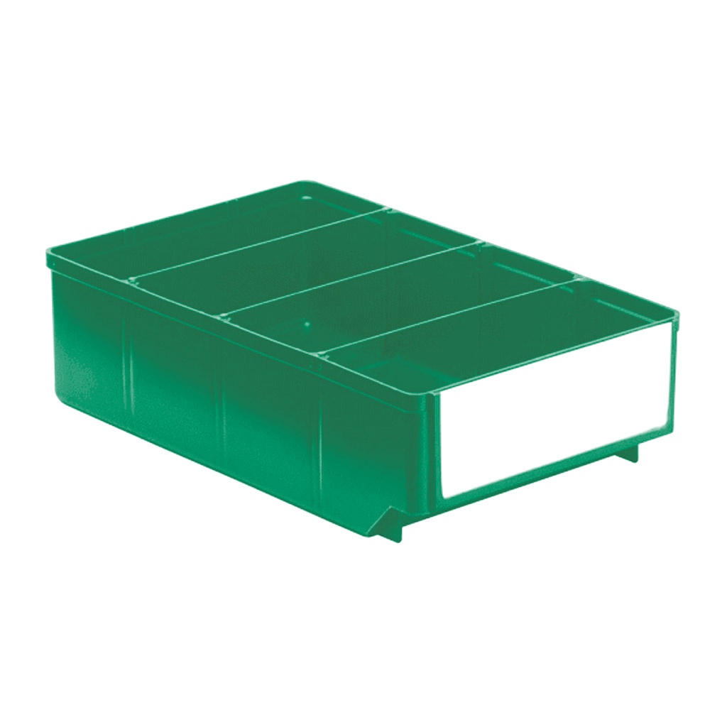 Magazijnbak, Magazijnstellingbak, Kunststof bak RK 300x186x83 groen