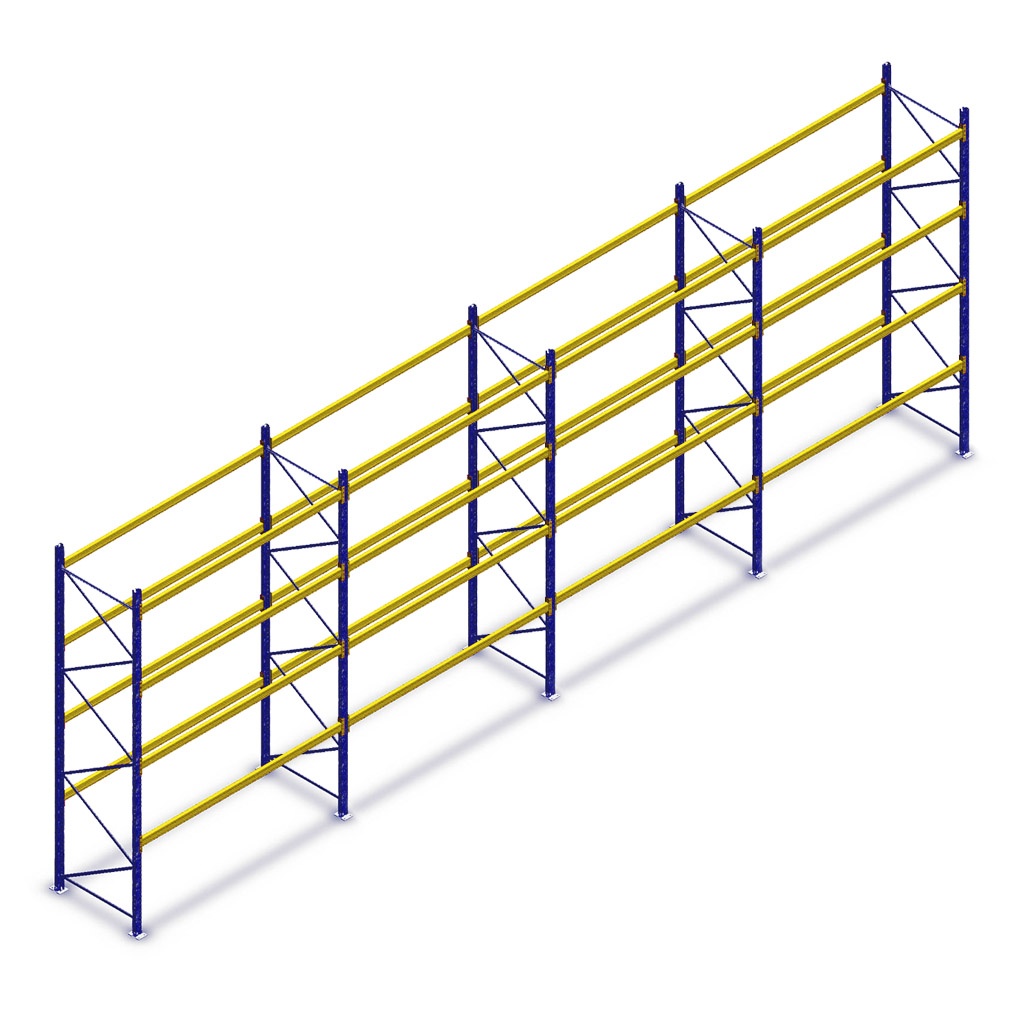 Voordeelrij gebruikte Standard palletstelling 3900x11300x900mmmm (hxbxd) - 4 secties 4 niveaus