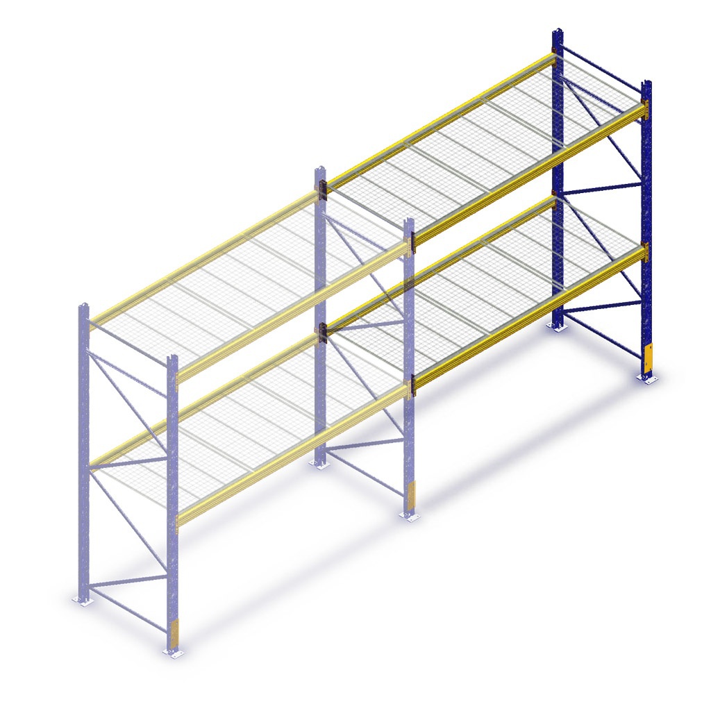 Aanbouwsectie Gebruikte Esmena palletstelling 3000x2805x1100 - 2 niveaus+roosters