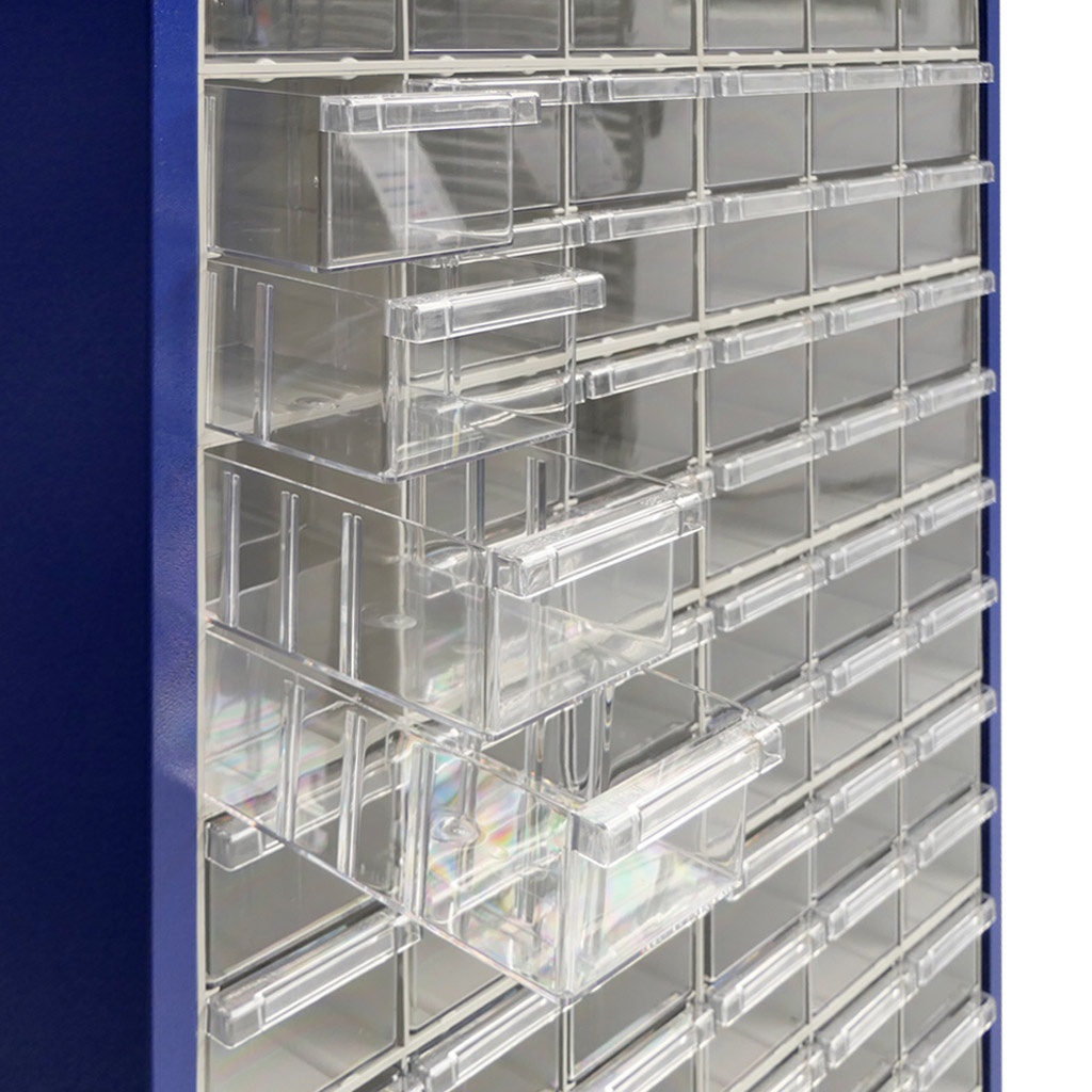 Assortimentskast, onderdelenkast 132 bakken 1810x780x230 mm (hxbxd)