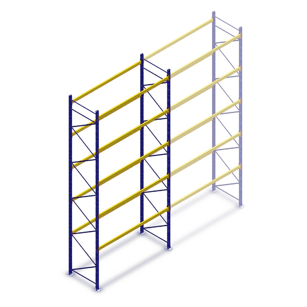 Beginsectie gebruikte Esmena IPE palletstelling 6250x2776x1100 - 5 niveaus