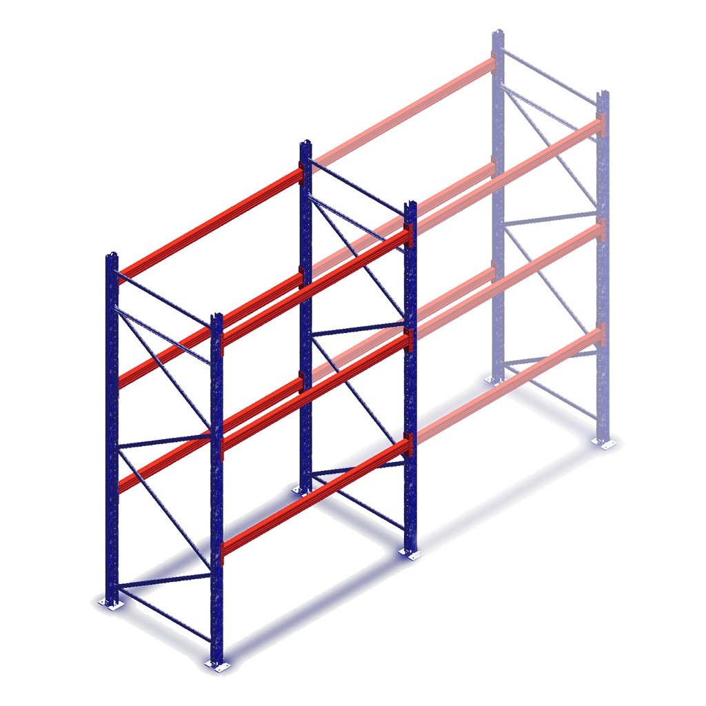 Deels gebruikte AR T1 palletstelling 3000x2250x1100mmmm (hxbxd) - 3 niveaus beginsectie