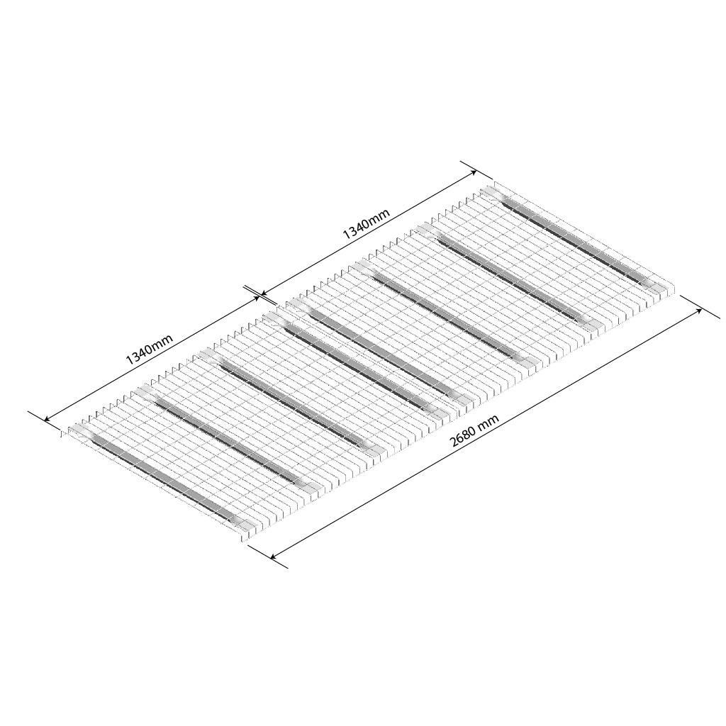 Draadroosterlegbord AR niveau 2x 1340x1100mm