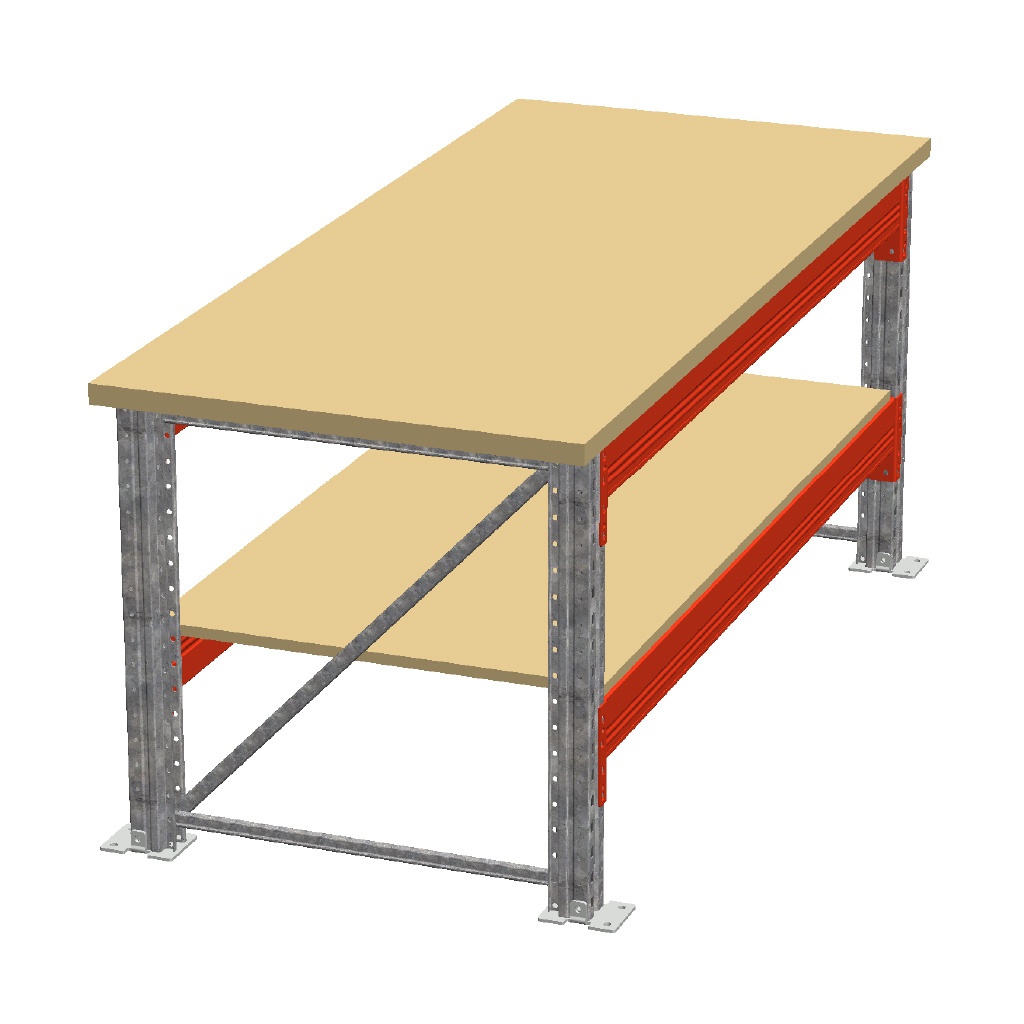 Dubbellaags Werkbank, Werktafel Dubbellaags Werkbank, Werktafel