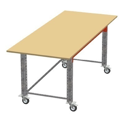 Enkellaags Inpaktafel, Paktafel op Wielen