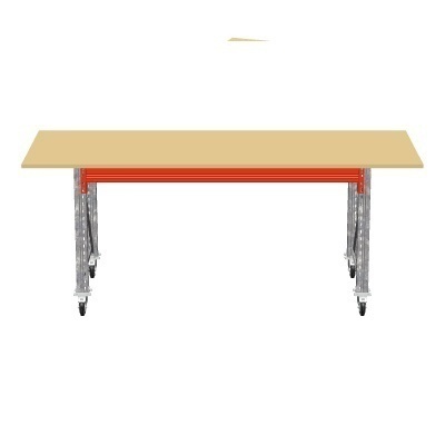 Enkellaags Inpaktafel, Paktafel op Wielen