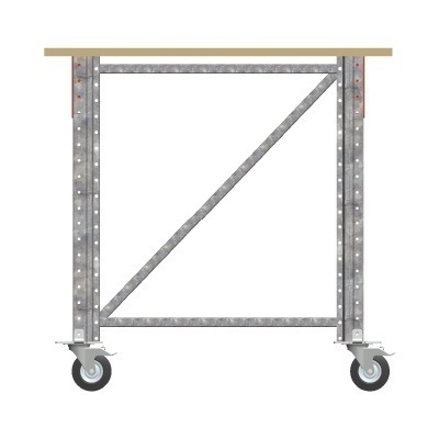 Enkellaags Inpaktafel, Paktafel op Wielen