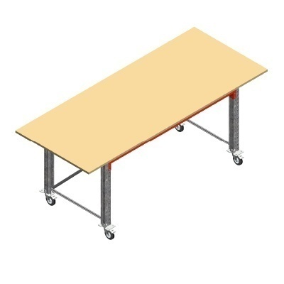 Enkellaags Inpaktafel, Paktafel op Wielen