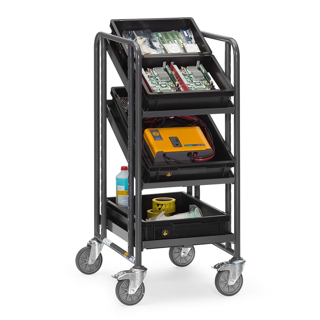 ESD Eurobakkenwagen 250 kg met 3 etages 410x610