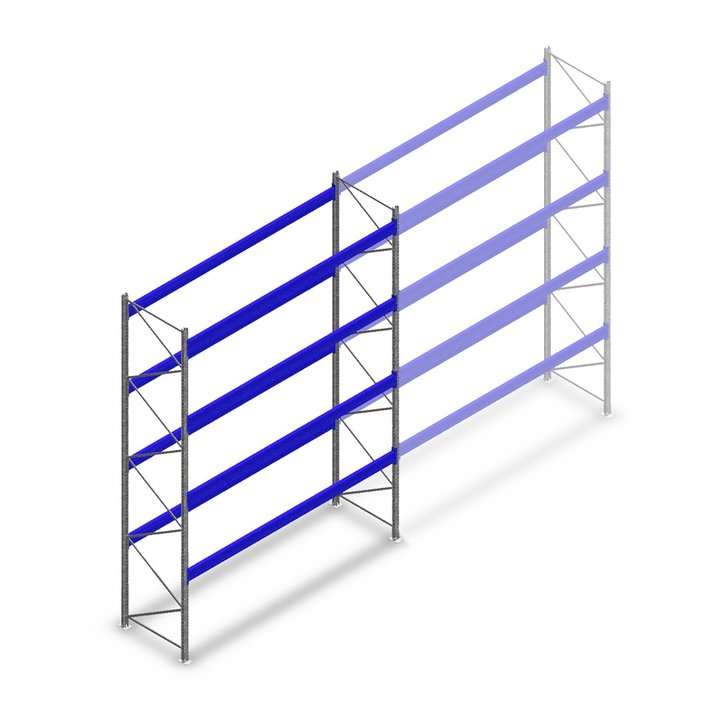 Gebruikte Bito palletstelling 5230x3600x1100mm (hxbxd) - 4 niveaus beginsectie