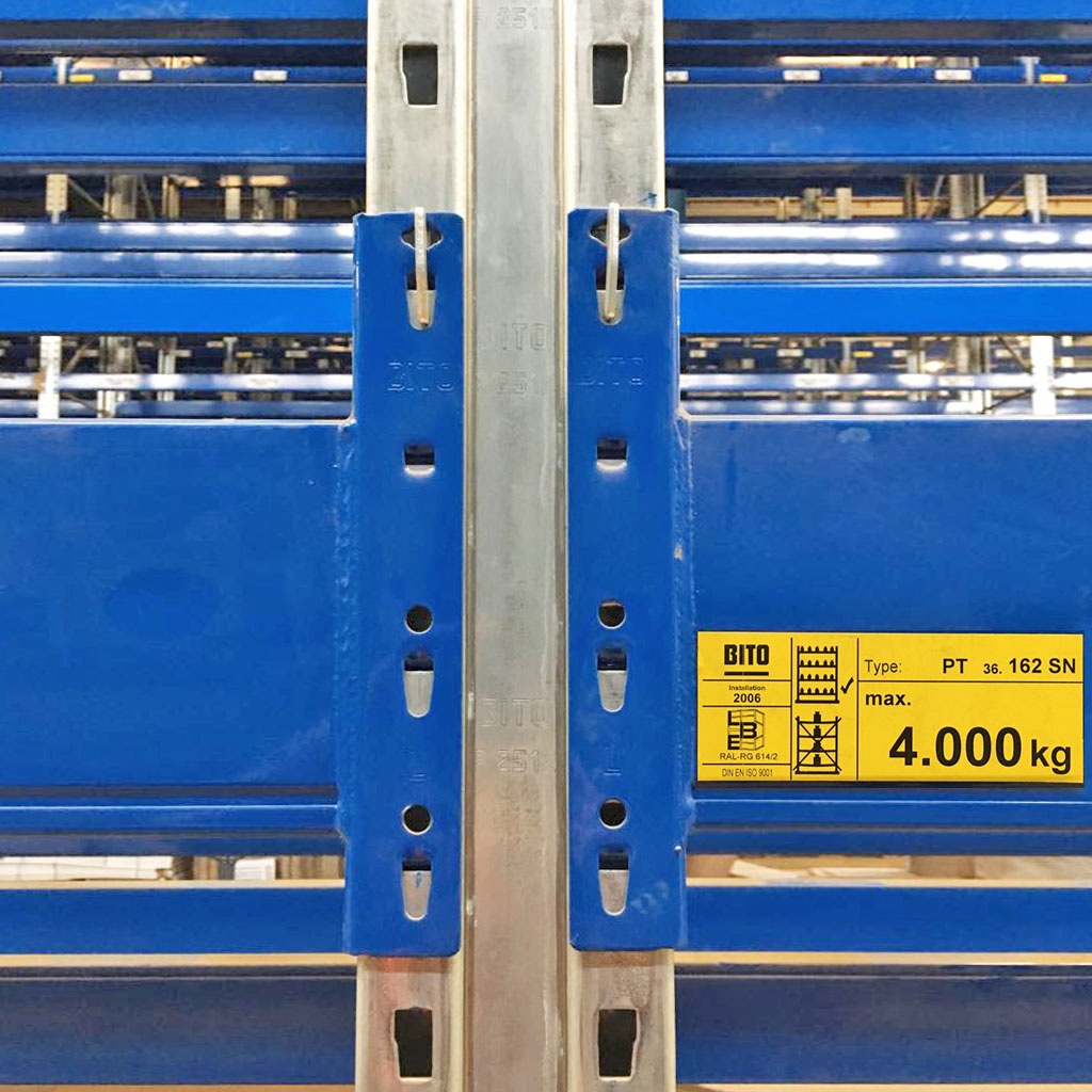 Gebruikte Bito palletstelling 5330x3600x1100, 5 niveaus aanbouwsectie 