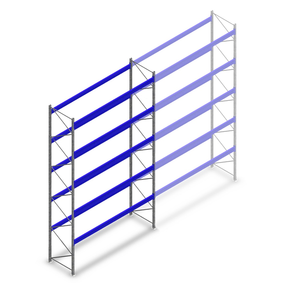 Gebruikte Bito palletstelling 5330x3600x1100, 5 niveaus beginsectie