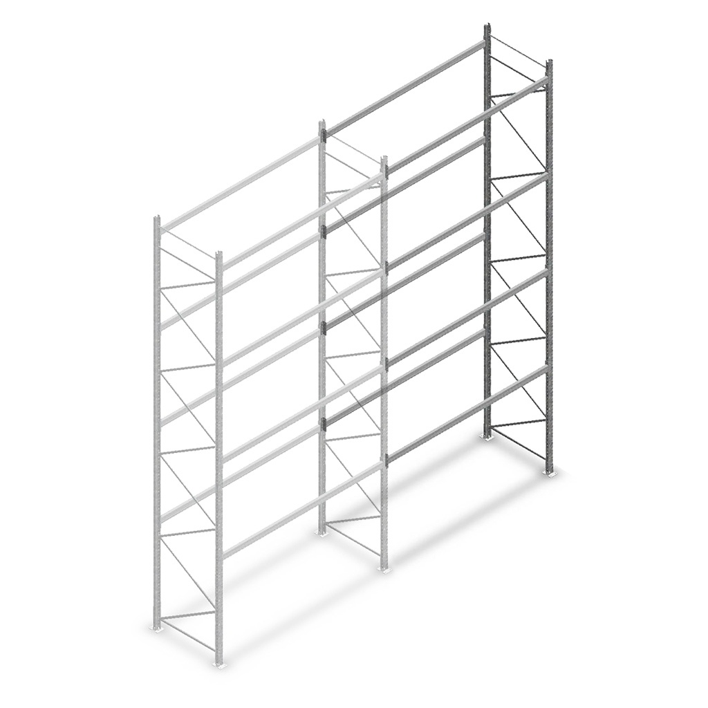 Gebruikte Electrolux palletstelling 5600x2700x900 mm (hxbxd) - 4 niveaus aanbouwsectie
