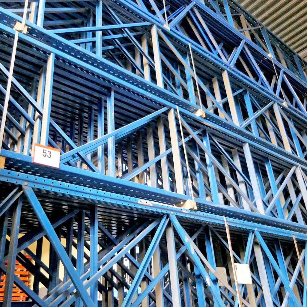 Gebruikte JH Esmena palletstelling 6500x2700x900mm (hxbxd) 5 niveaus aanbouwsectie