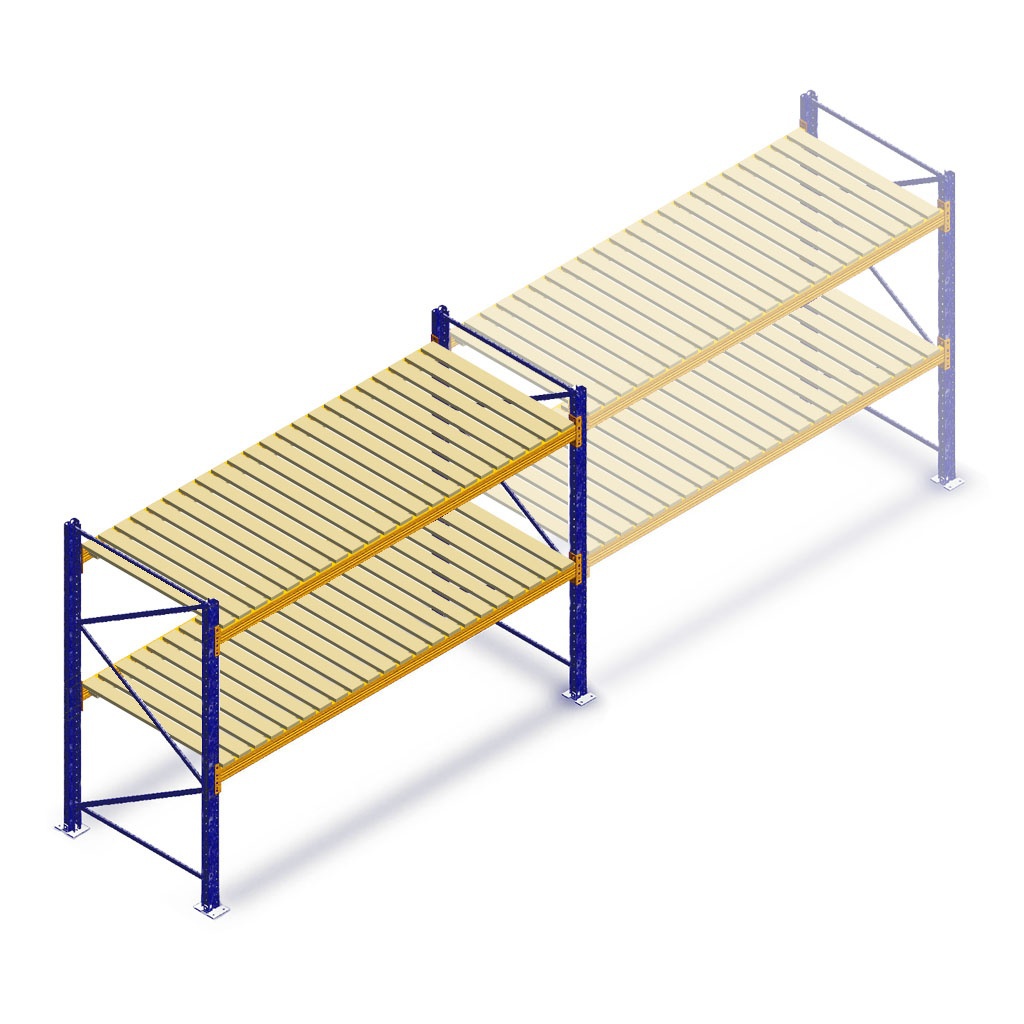 Gebruikte Jungheinrich Delta palletstelling 2500x2700x900 mm (hxbxd) - 2 niveaus beginsectie