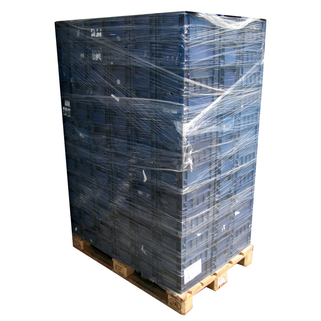 Gebruikte kunststof stapelbak, krat 300x200x150 donkerblauw