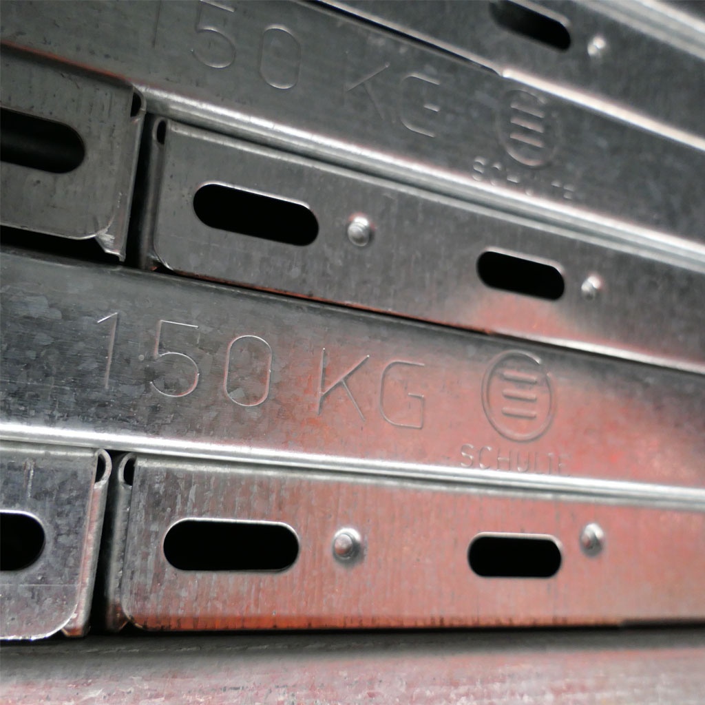 Gebruikte legbordstelling HD 2000x1000x500mm (hxbxd) 5 niveaus aanbouwsectie