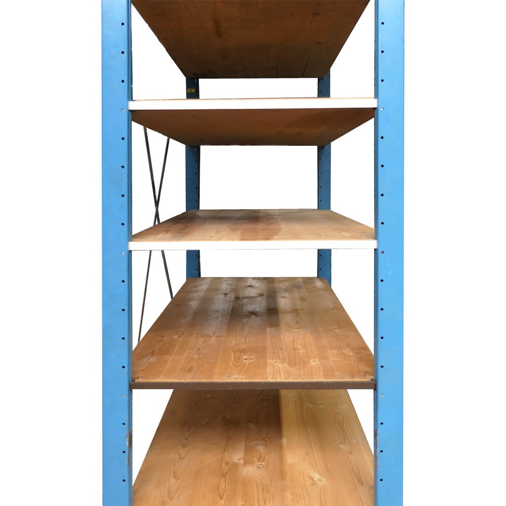 Gebruikte legbordstelling Lundia 2885x1000x500mm (hxbxd) 10 niveaus aanbouwsectie