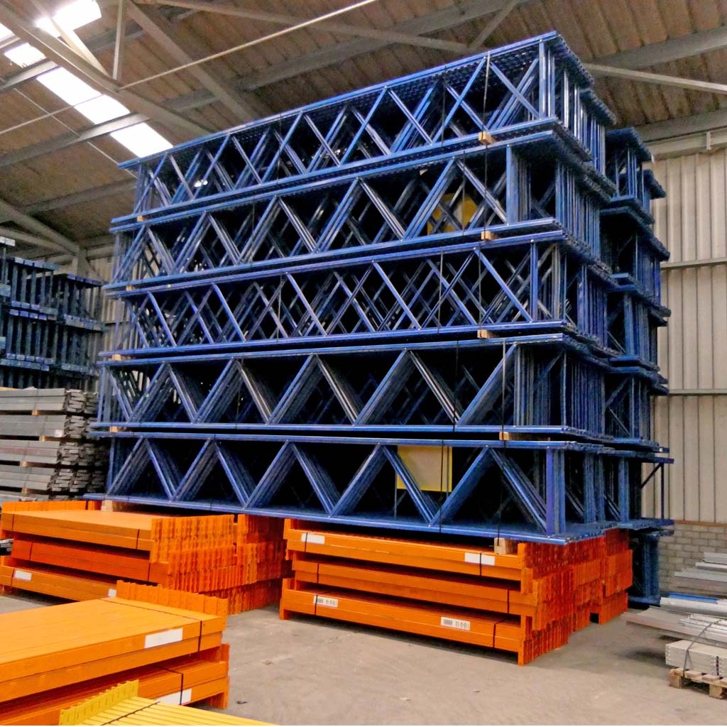 Gebruikte palletstelling Redirack 3000x2700x900mm (hxbxd) 2 niveaus - aanbouwsectie