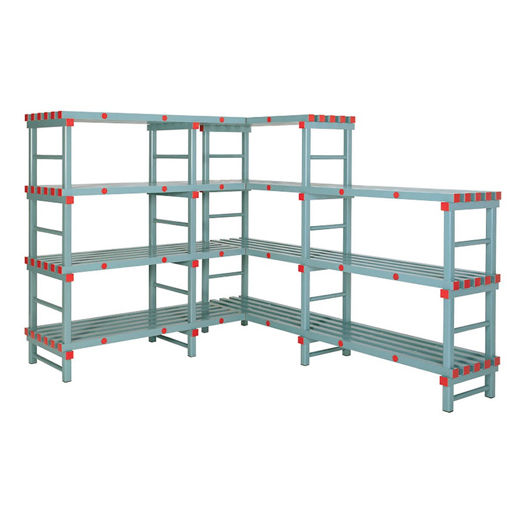 Kunststof hoekstelling 1150x1500x400, 4 niveaus 