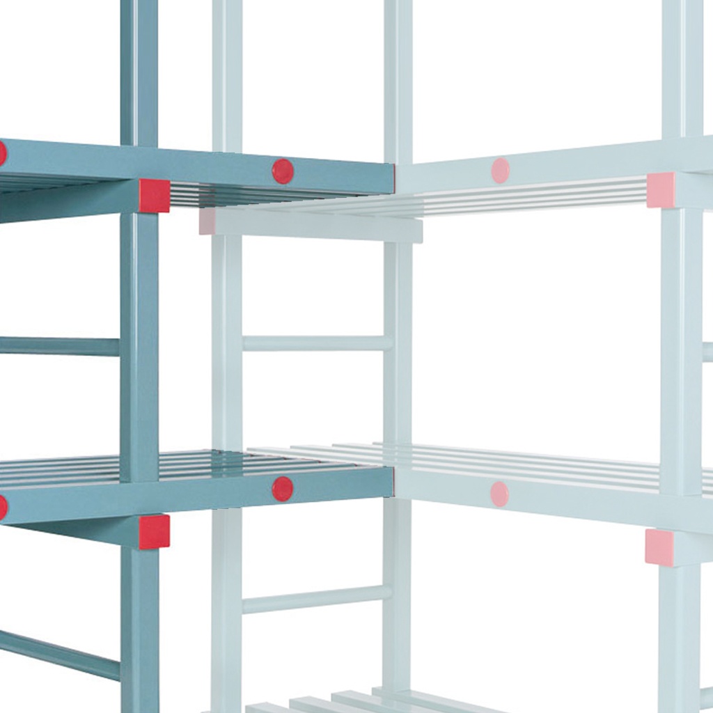 Kunststof hoekstelling 1650x1200x400, 5 niveaus 