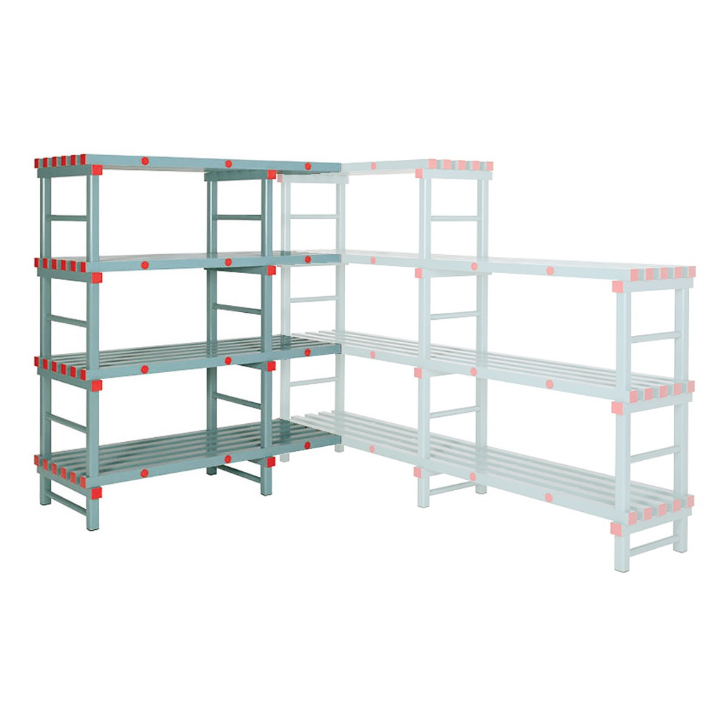 Kunststof hoekstelling 1650x1500x500, 5 niveaus 