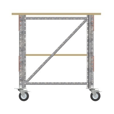 Dubbellaags Inpaktafel, Paktafel op Wielen