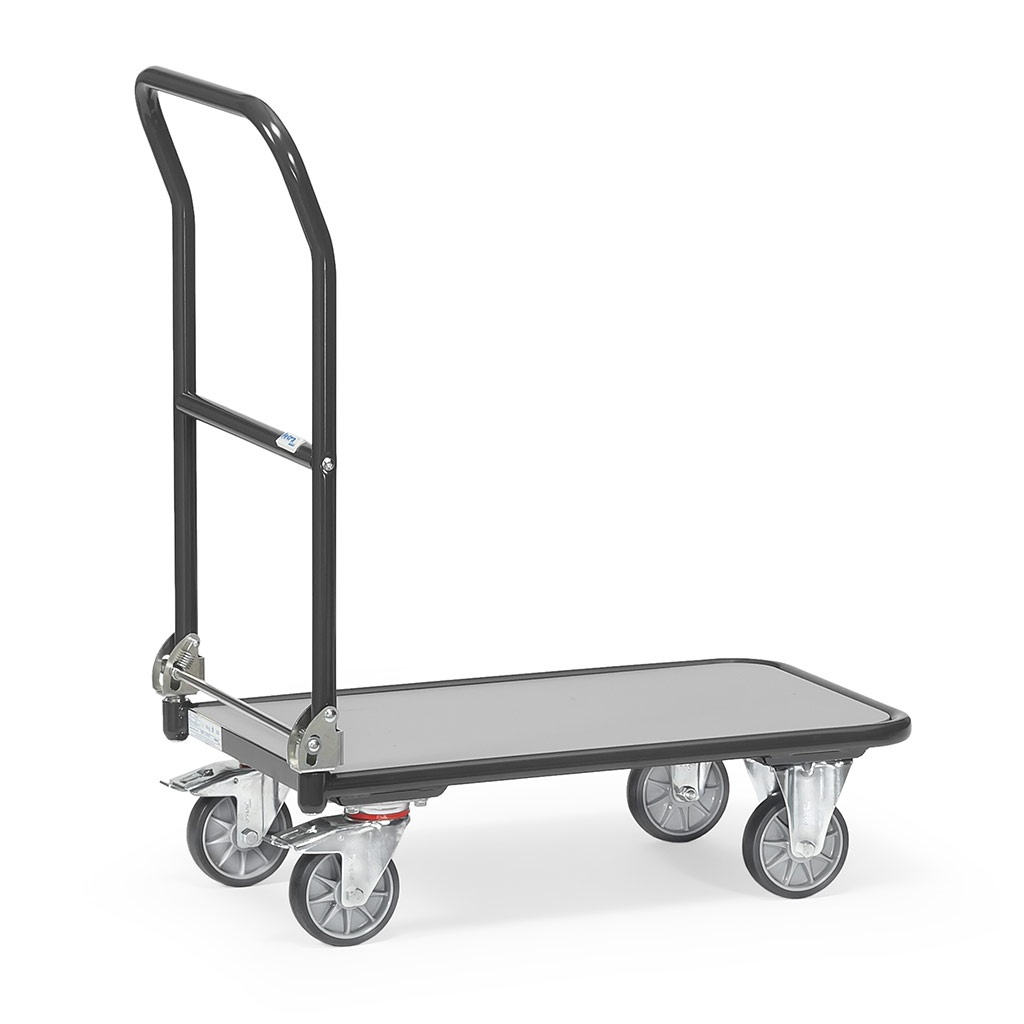 Opklapbare plateauwagen, magazijnwagen 250 kg 720x450 antraciet