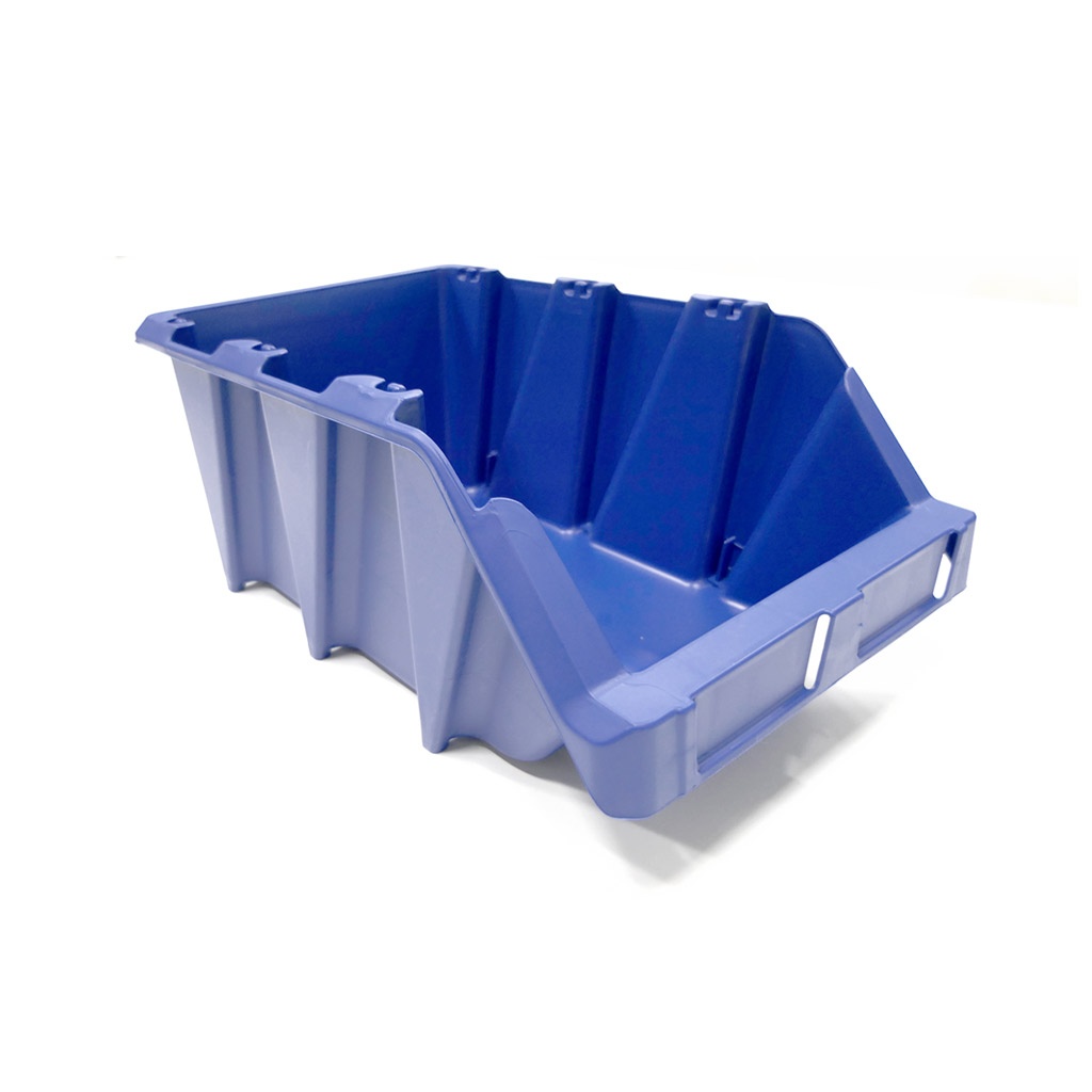 Palletaanbieding 200 Begra stapelbare en nestbare kunststof magazijnbakken type S3, 360x217x155 blauw