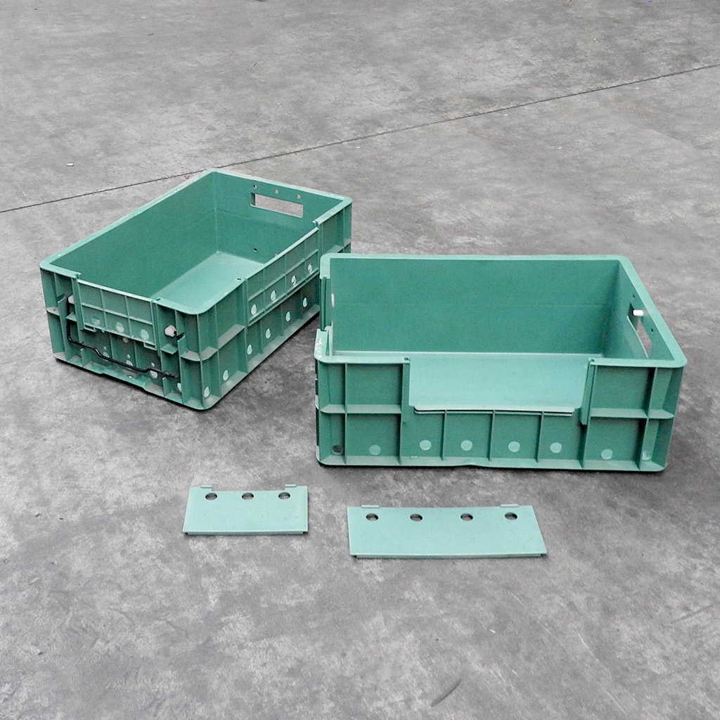 Palletaanbieding 20 gebruikte grijpbakken, stapelkratten 600x400x220 groen
