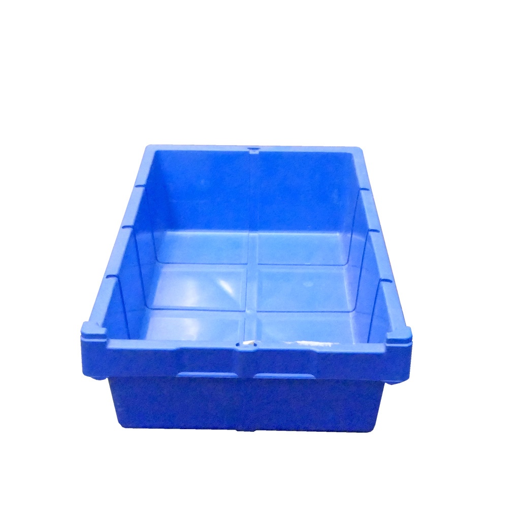 Palletaanbieding 300 gebruikte nestbare magazijnbak 392x233x92mm (lxbxh) blauw