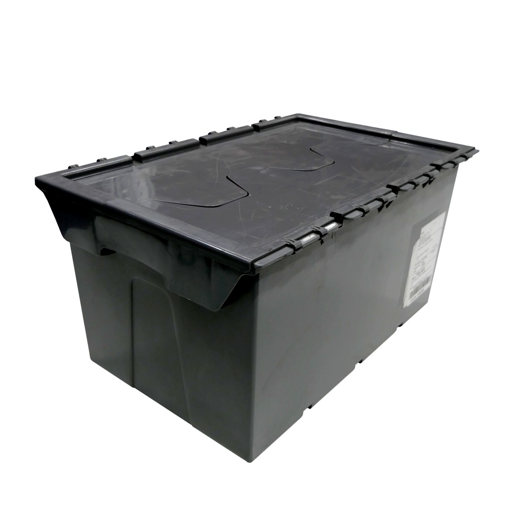 Palletaanbieding 72 gebruikte distributiebak, transportbak 600x400x300 mm (lxbxh) antraciet