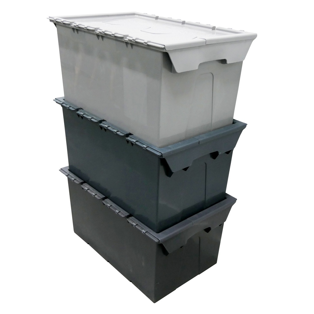 Palletaanbieding 80 gebruikte distributiebak, transportbak 600x400x300 mm (lxbxh) diverse kleuren