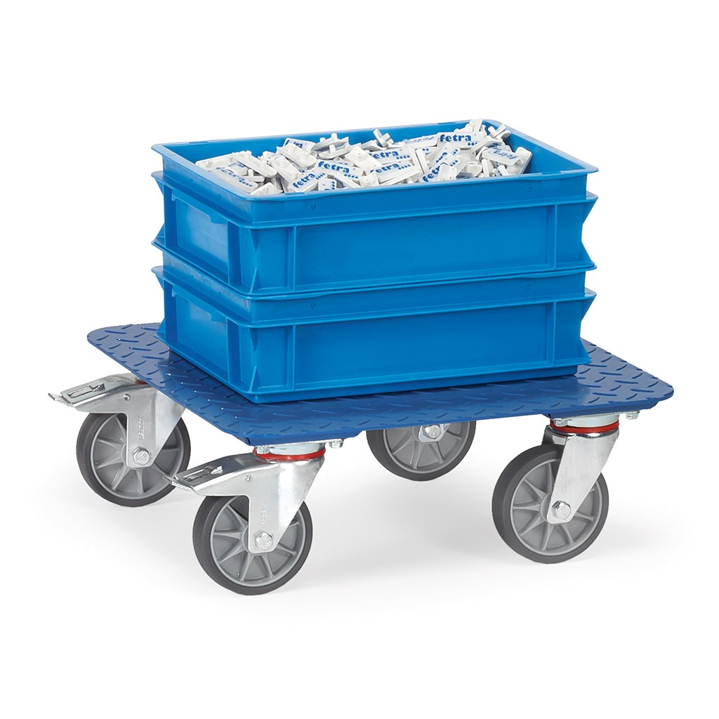 Rolplateau 400 kg 500x500 met geruit stalen platform