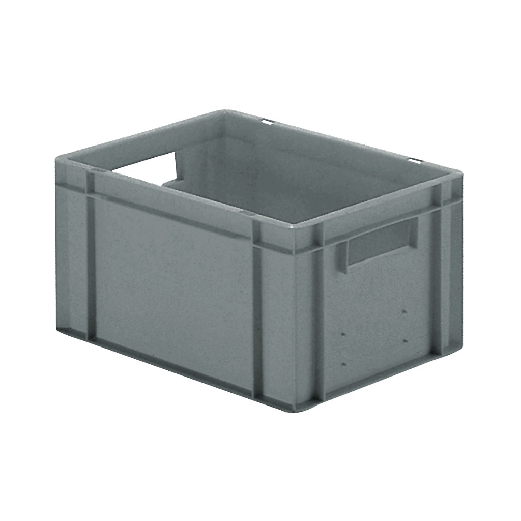 Transportkrat Euronorm plastic bak, krat TK0 400x300x210 grijs