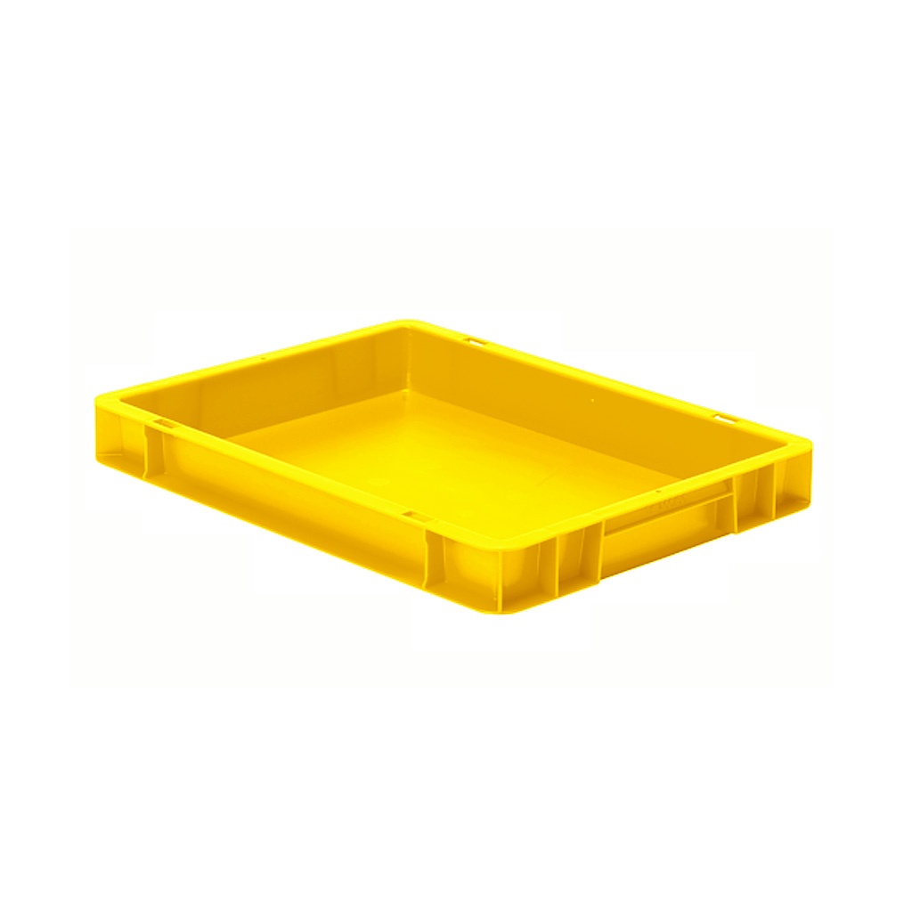 Transportkrat Euronorm plastic bak, krat TK0 400x300x50 geel