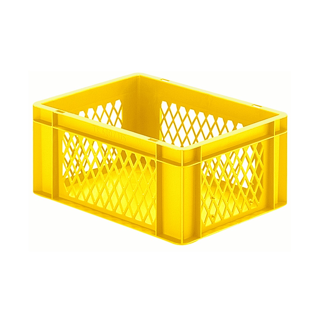 Transportkrat Euronorm plastic bak, krat TK1 400x300x175 geel