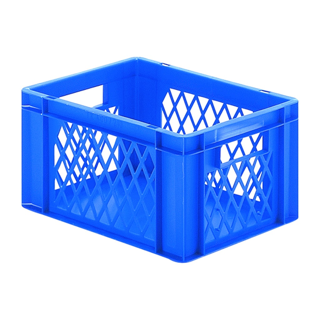 Transportkrat Euronorm plastic bak, krat TK1 400x300x210 blauw
