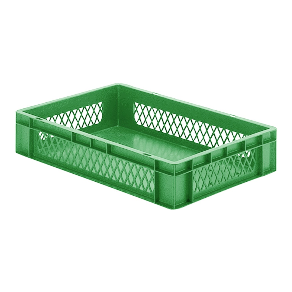 Transportkrat Euronorm plastic bak, krat TK1 600x400x120 groen