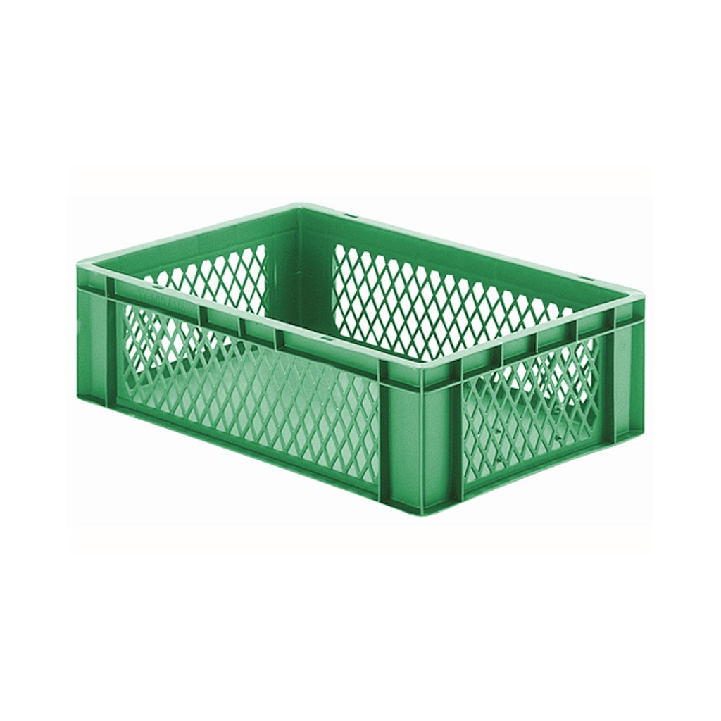 Transportkrat Euronorm plastic bak, krat TK1 600x400x175 groen