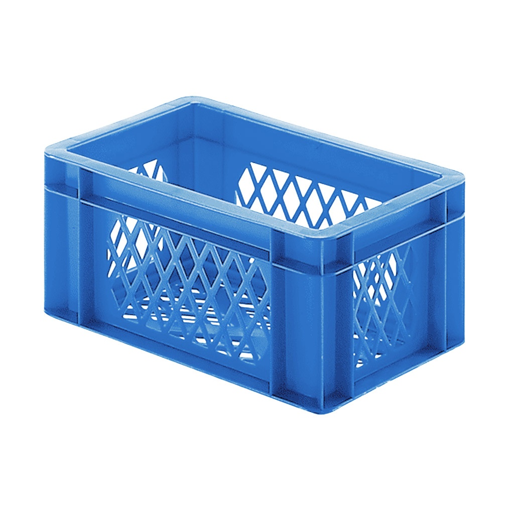 Transportkrat Euronorm plastic bak, krat TK2 300x200x145 blauw