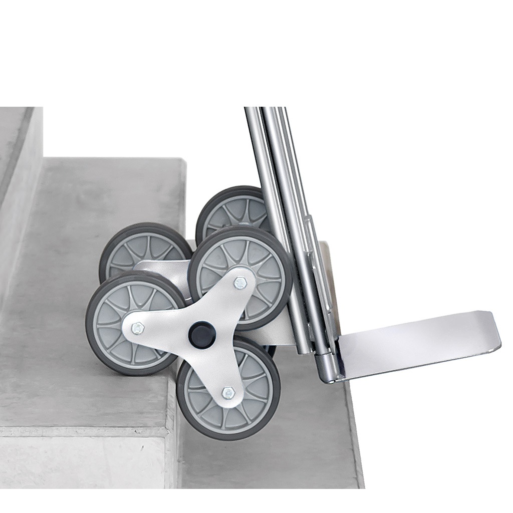 Trappensteekwagen aluminium 200 kg 1300 mm met 2 driearmige wielsterren
