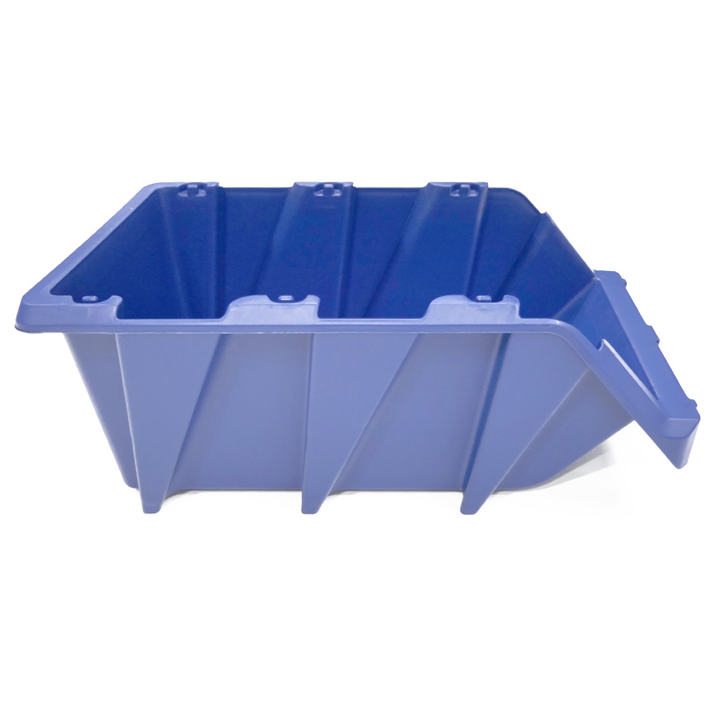 Voordeelpartij 10 Begra stapelbare en nestbare kunststof magazijnbakken type S7, 490x310x195 blauw