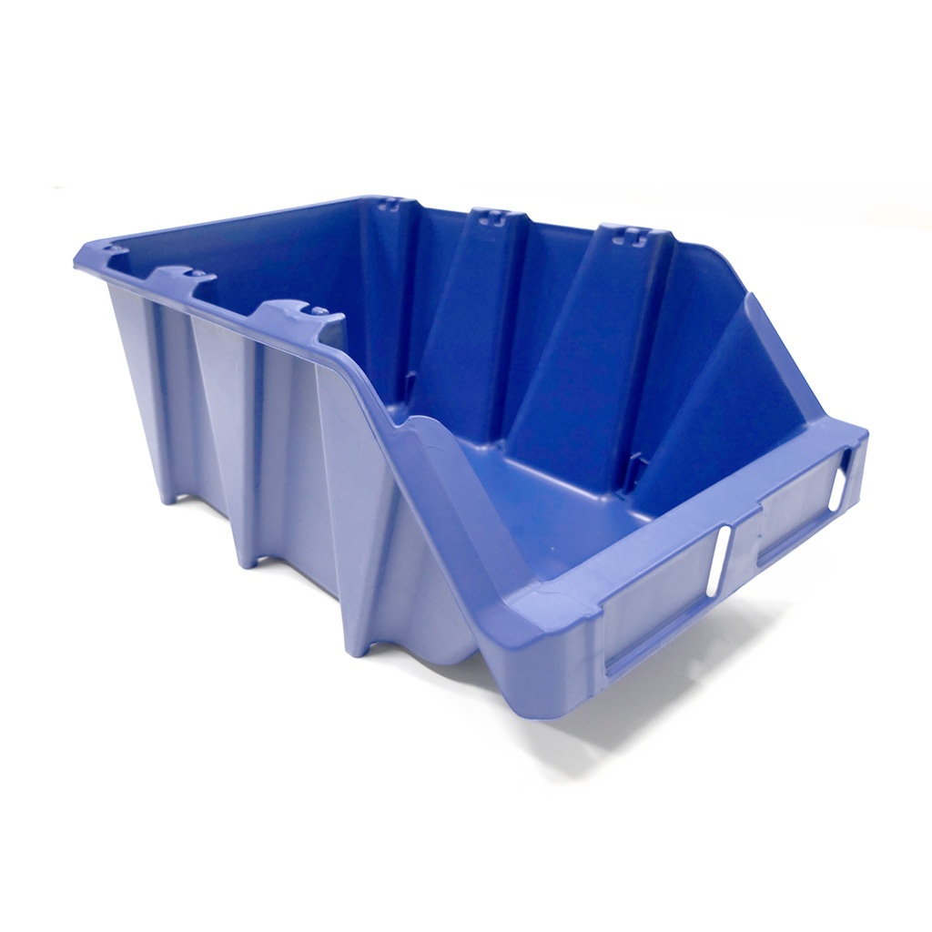 Voordeelpartij 20 Begra stapelbare en nestbare kunststof magazijnbakken type S6, 420x265x177 blauw
