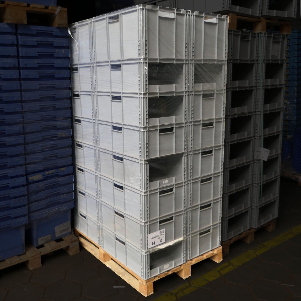 Voordeelpartij 32 Auer EG 64/22 stapelbakken, magazijnbakken 600x400x220mm gebruikt