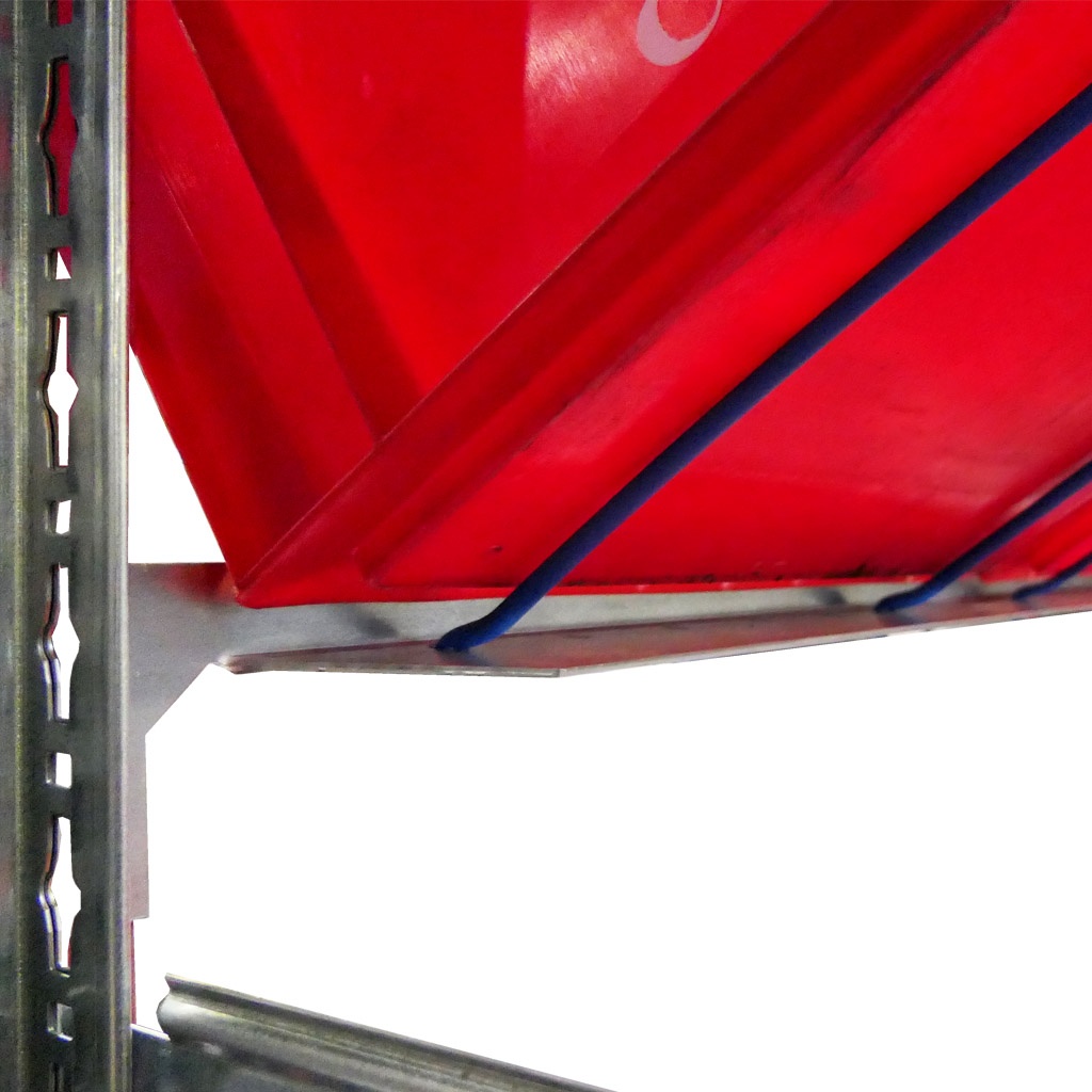 Voordeelrij bakkenstelling HD met 3 niveaus bakken en 1 niveau legbord 2500x5200x400mm (hxbxd) 4 secties