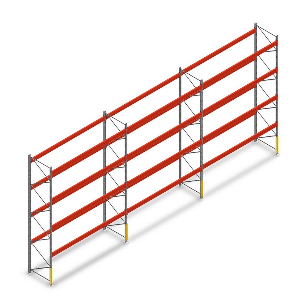 Voordeelrij gebruikte AR M1 T2 palletstelling 5000x11120x1100, 3 secties 4 niveaus